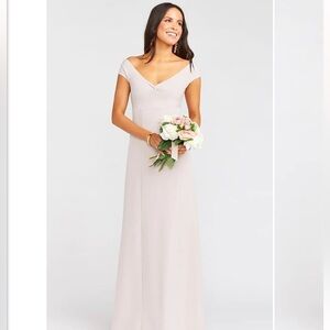 Show Me Your MuMu | Zurich knot gown maxi pale pink crepe size SM